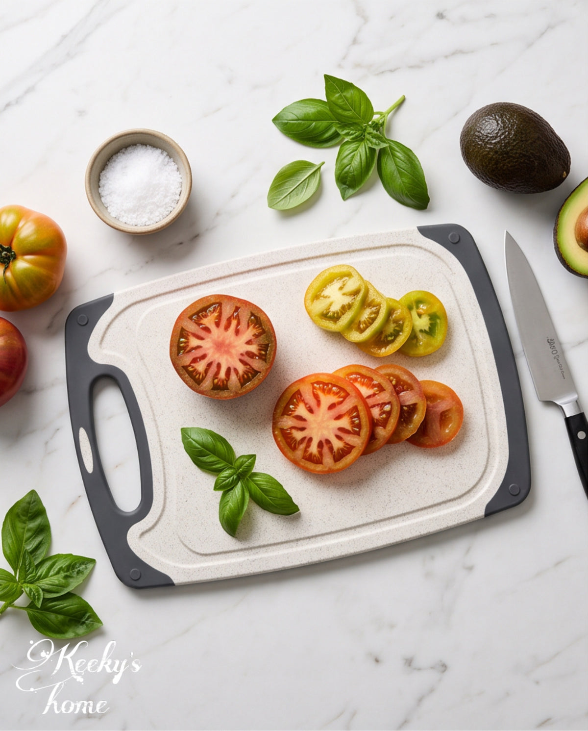 Speckled stone-effect cutting board set, 3 pieces