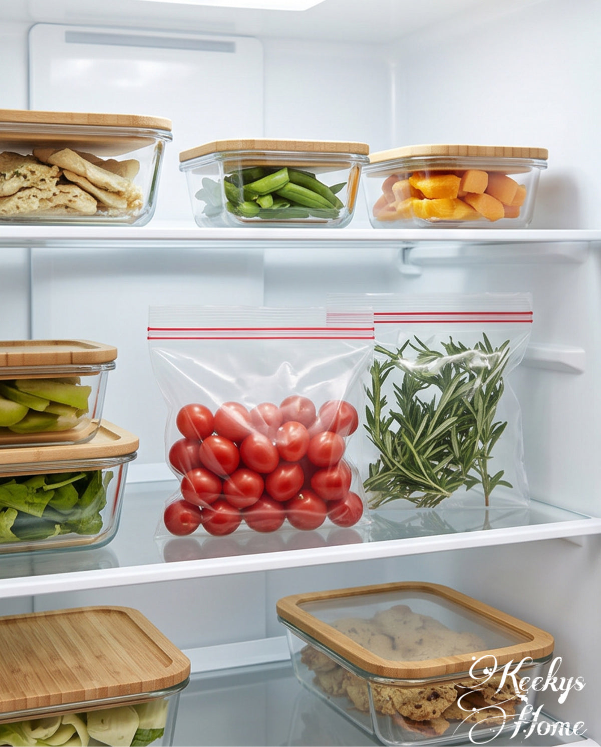 Reusable ziplock food storage bags